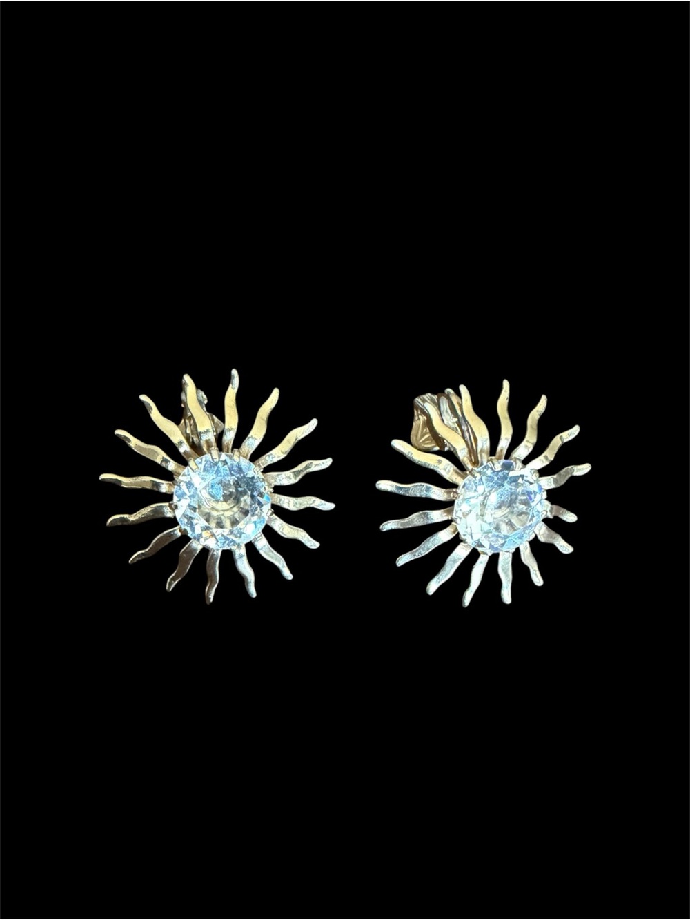 Vintage Sarah Coventry 1959 "Fascination" Sunburst Clip-On Earrings